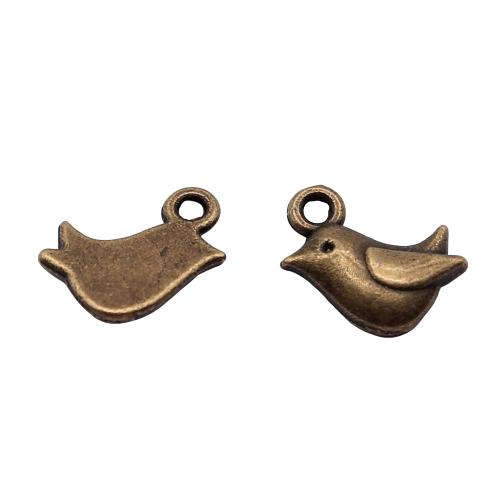 Zinc Alloy Animal Pendants, Bird, plated, DIY 