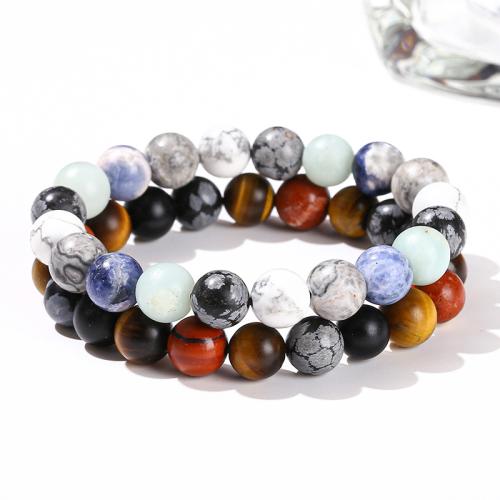 Gemstone Bracelet, Round, handmade & Unisex, beads length 10mm Approx 6-6.5 Inch 