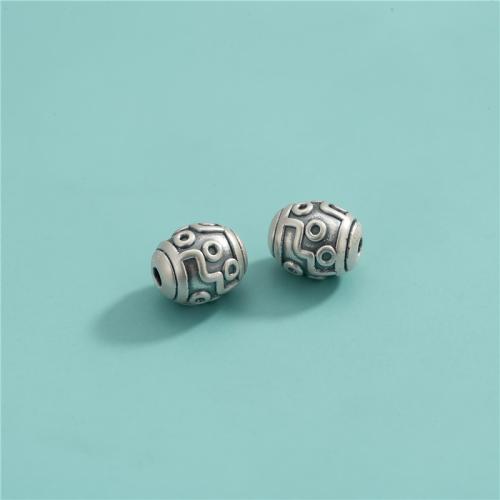 Sterling Silver Spacer Beads, 925 Sterling Silver, barrel, DIY Approx 1.9mm [