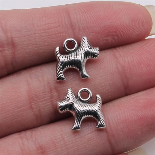 Zinc Alloy Animal Pendants, Dog, plated, DIY 