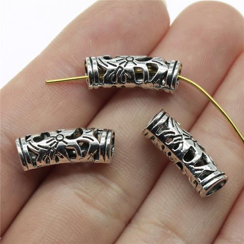 Zinc Alloy Curved Tube Beads, plated, DIY [