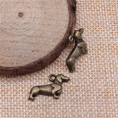 Zinc Alloy Animal Pendants, Dog, plated, DIY 