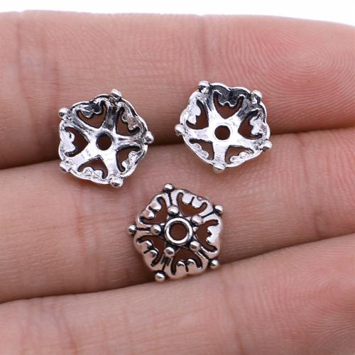 Zinc Alloy Bead Caps, antique silver color plated, DIY, 12mm [