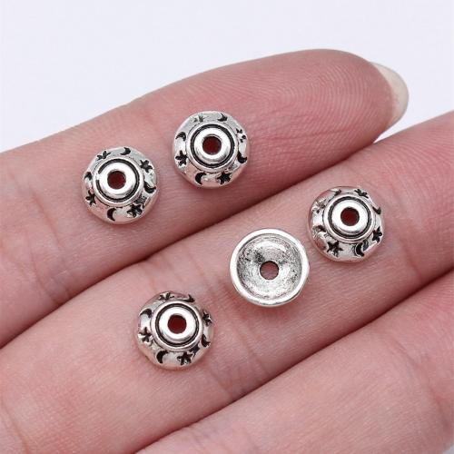 Zinc Alloy Bead Caps, antique silver color plated, DIY [