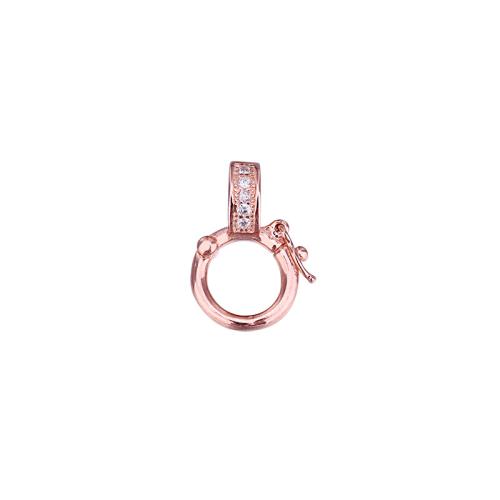 clip de bijou en argent fin, argent sterling 925, DIY & pavé de micro zircon, plus de couleurs à choisir, Vendu par PC