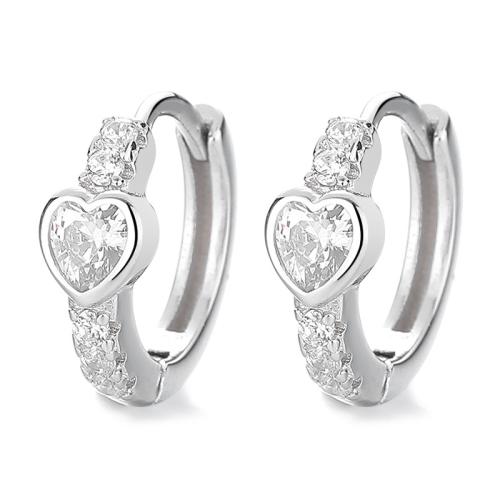 Silver Earring Zircon pavent Sterling, argent sterling 925, styles différents pour le choix & pavé de micro zircon & pour femme, plus de couleurs à choisir Vendu par paire