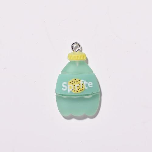 Resin Jewelry Pendant, DIY & enamel, green 