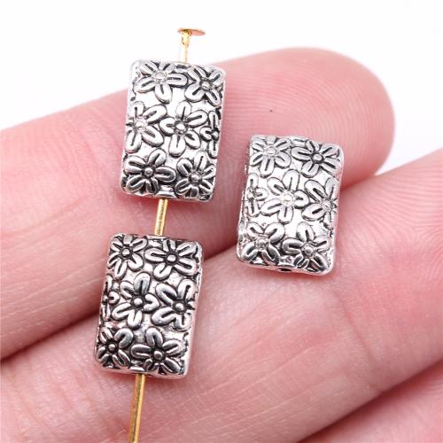 Zinc Alloy Flat Beads, antique silver color plated, DIY 