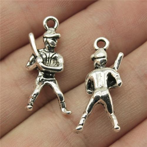 Zinc Alloy Jewelry Pendants, antique silver color plated, DIY 