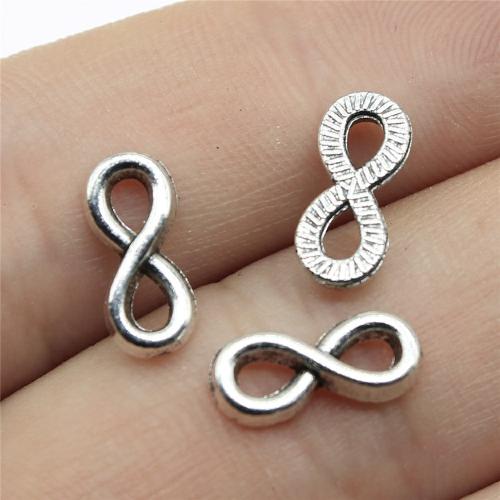 Zinc Alloy Charm Connector, Infinity, plated, DIY & 1/1 loop 