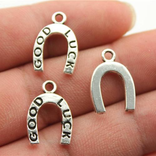 Zinc Alloy Jewelry Pendants, Horseshoes, plated, DIY 