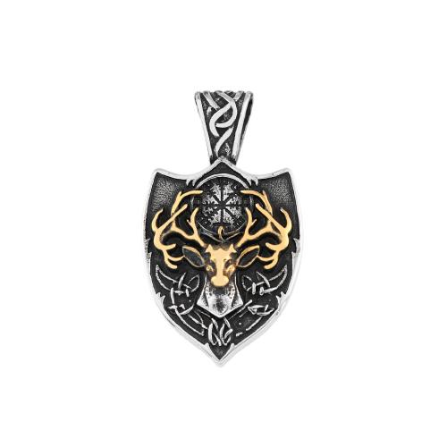 Pendentifs en titane, Acier inoxydable 304, avec Acier titane, Motif géométrique, Placage, styles différents pour le choix & pour homme & noircir Vendu par PC[