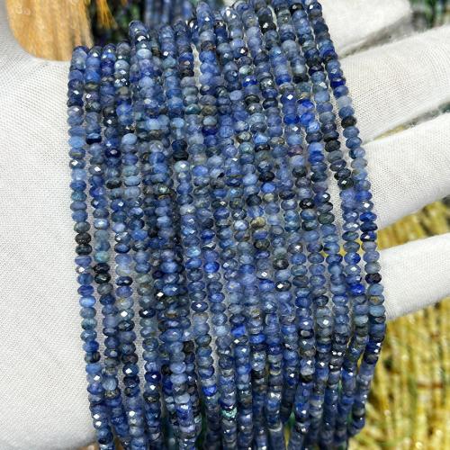 perles de disthène bleu, DIY, bleu Environ 38 cm, Vendu par brin[