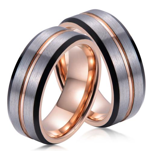 Hombres de acero de tungsteno anillo en granel, chapado, Joyería & unisexo & diverso tamaño para la opción, Width: 8.03mm, thickness :2.4mm, Vendido por UD