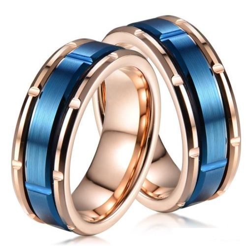 Hombres de acero de tungsteno anillo en granel, chapado, Joyería & diverso tamaño para la opción & para hombre, más colores para la opción, Width: 8.03mm, thickness :2.4mm, Vendido por UD