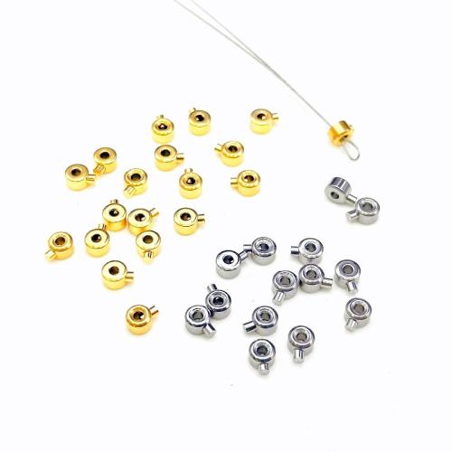 316L Stainless Steel Positioning Bead, plated, DIY 