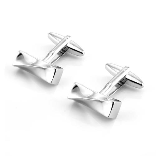 Brass Tie Clip Cufflink Set, plated, Unisex 