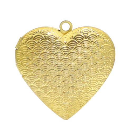 Brass Locket Pendants, Heart, DIY 