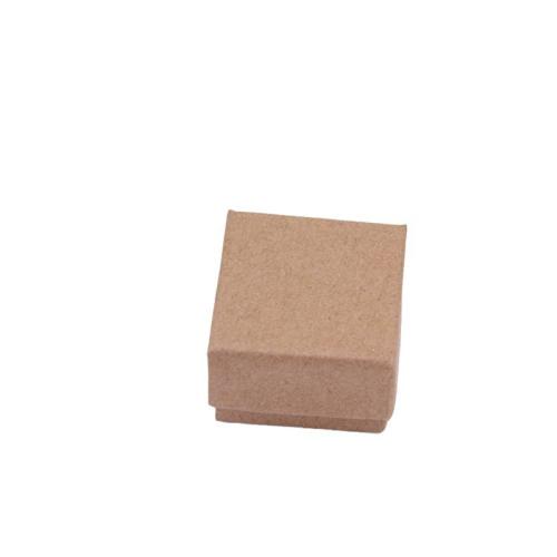 Jewelry Gift Box, Kraft, with Sponge, dustproof & multifunctional, khaki 