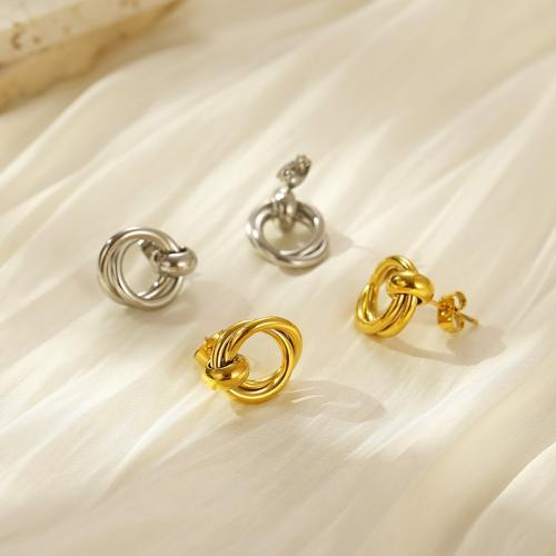 Stainless Steel Hoop Earring, 304 Stainless Steel, Vacuum Ion Plating, for woman 