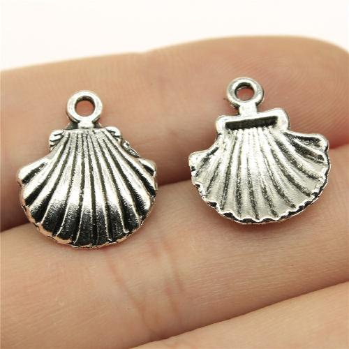 Zinc Alloy Animal Pendants, Shell, plated, DIY 