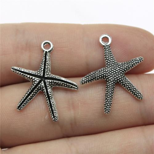 Zinc Alloy Animal Pendants, Starfish, plated, DIY 