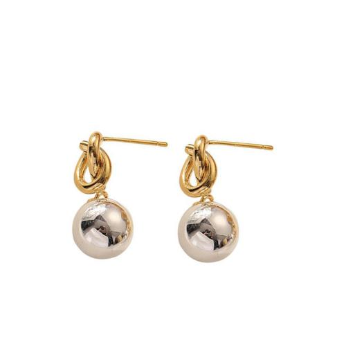 Brass Drop Earring, plated, fashion jewelry & for woman [