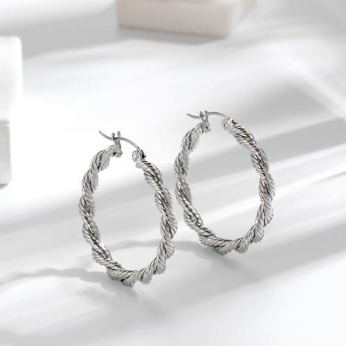 Titanium Steel Earrings, fashion jewelry & for woman 