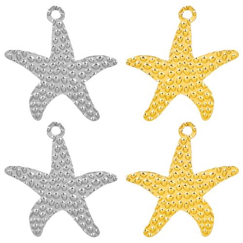 Stainless Steel Star Pendant, 304 Stainless Steel, Starfish, plated, DIY 