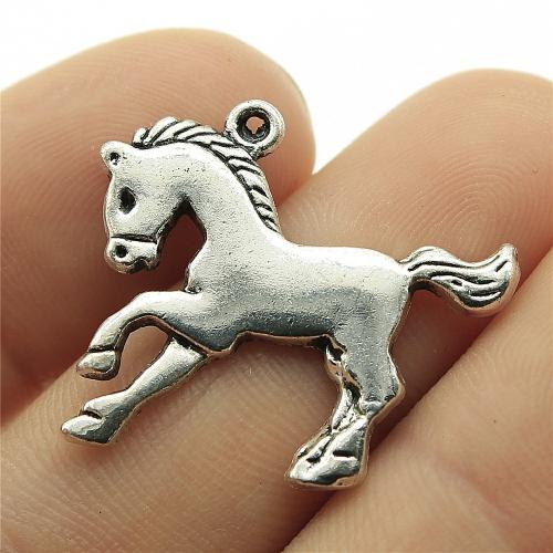 Zinc Alloy Animal Pendants, Horse, antique silver color plated, DIY 