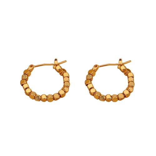 Brass Lever Back Earring, Geometrical Pattern, gold color plated, fashion jewelry & for woman [