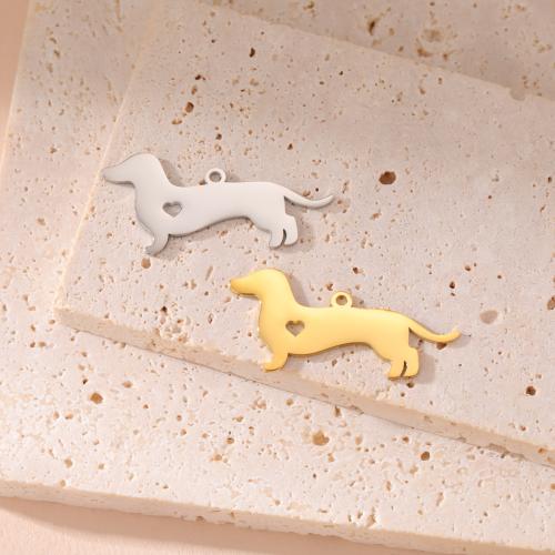 Stainless Steel Animal Pendants, 304 Stainless Steel, Dog, Vacuum Ion Plating, DIY [