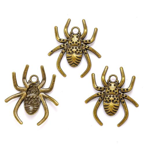 Zinc Alloy Animal Pendants, Spider, plated, DIY Approx 