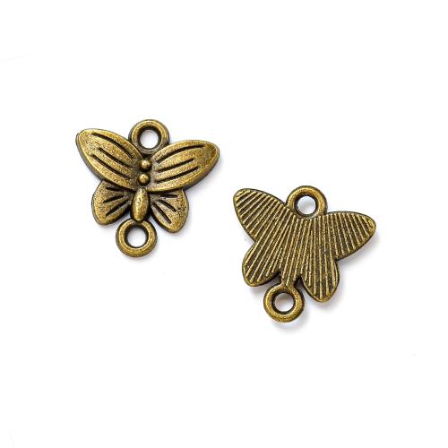 Zinc Alloy Charm Connector, Butterfly, plated, DIY & 1/1 loop Approx 