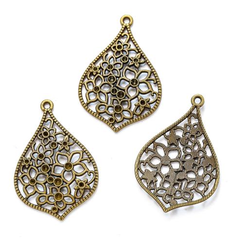 Zinc Alloy Hollow Pendants, Teardrop, plated, DIY Approx 