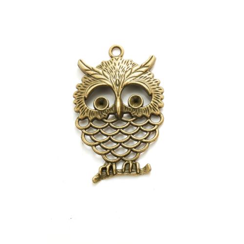 Zinc Alloy Animal Pendants, Owl, plated, DIY Approx 