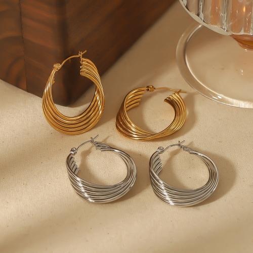 Stainless Steel Leverback Earring, 304 Stainless Steel, plated, for woman 