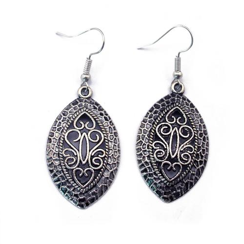 Zinc Alloy Drop Earring, plated, folk style & for woman, silver color 