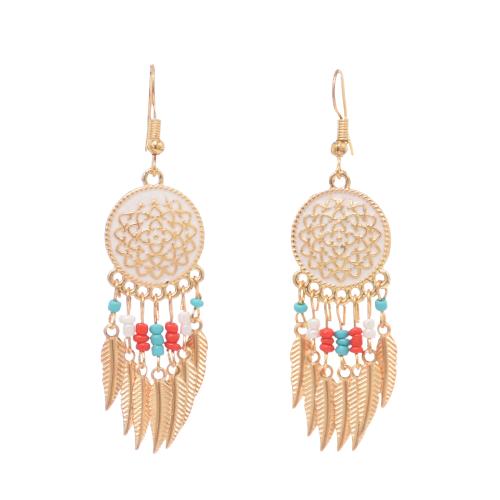 Fashion Fringe Earrings, Zinklegierung, mit Kristall, Folk-Stil & verschiedene Stile für Wahl & für Frau & Emaille & mit Strass, keine, verkauft von Paar