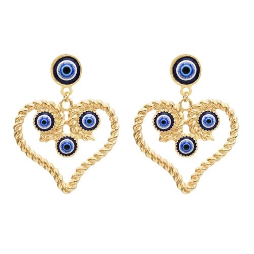 Evil Eye Earrings, Zinc Alloy, with Acrylic, for woman [