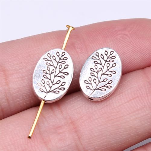 Zinc Alloy Flat Beads, antique silver color plated, DIY 