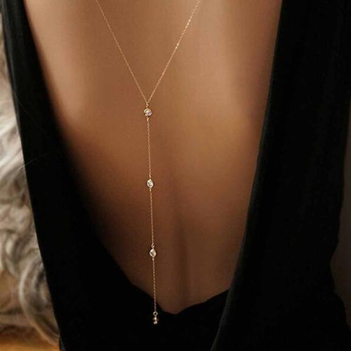 Body Chain Jewelry, Zinc Alloy, fashion jewelry & for woman & with rhinestone, golden Approx 96 cm 