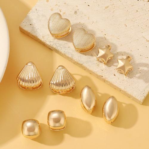 Zinc Alloy Drop Earring, fashion jewelry & for woman, golden 