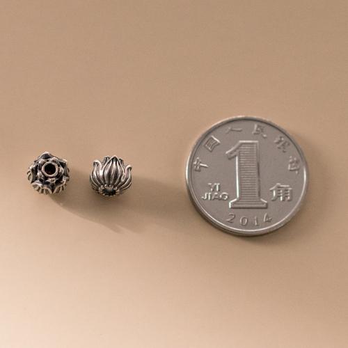 Sterling Silver Spacer Beads, 925 Sterling Silver, Flower Bud, DIY Approx 1.5mm 