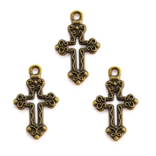 Zinc Alloy Cross Pendants, plated, DIY Approx 