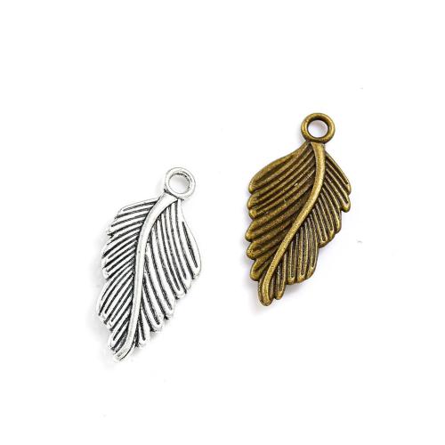 Zinc Alloy Leaf Pendants, plated, DIY Approx 