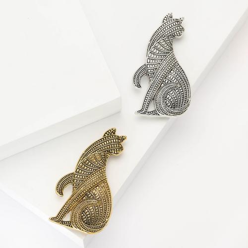 Zinc Alloy Jewelry Brooch, Cat, plated, for woman 