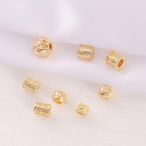 Brass Spacer Beads, real gold plated, DIY golden [