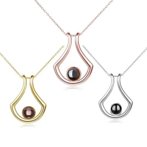 argent sterling 925 Collier de projection miniature, Placage, pour femme, plus de couleurs à choisir Environ 41-50 cm, Vendu par PC