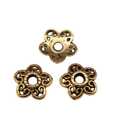 Zinc Alloy Bead Caps, Flower, plated, DIY 